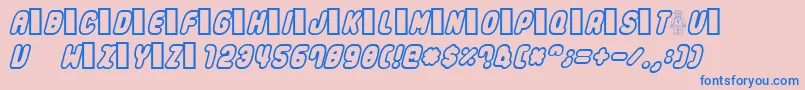 Legothick Font – Blue Fonts on Pink Background