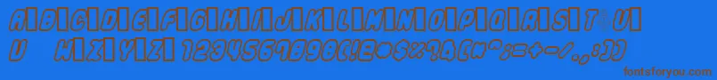 Legothick Font – Brown Fonts on Blue Background