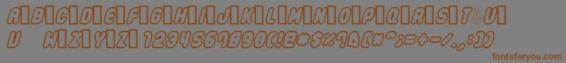 Legothick Font – Brown Fonts on Gray Background