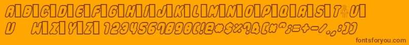 Legothick Font – Brown Fonts on Orange Background