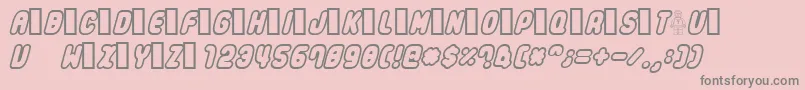 Legothick Font – Gray Fonts on Pink Background