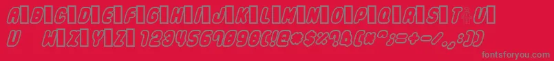 Legothick Font – Gray Fonts on Red Background