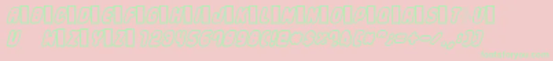 Legothick Font – Green Fonts on Pink Background