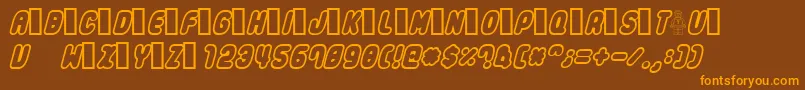 Legothick Font – Orange Fonts on Brown Background