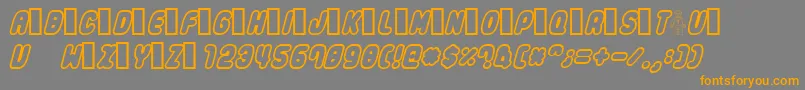 Legothick Font – Orange Fonts on Gray Background