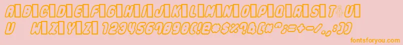 Legothick Font – Orange Fonts on Pink Background