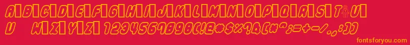 Legothick Font – Orange Fonts on Red Background