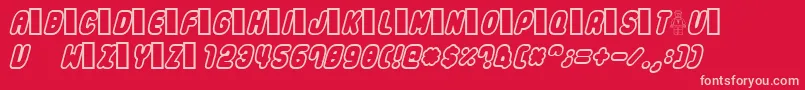 Legothick Font – Pink Fonts on Red Background