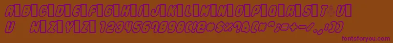 Legothick Font – Purple Fonts on Brown Background