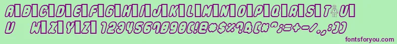 Legothick Font – Purple Fonts on Green Background