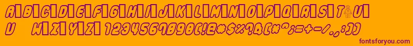 Legothick Font – Purple Fonts on Orange Background