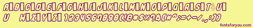 Legothick Font – Purple Fonts on Yellow Background