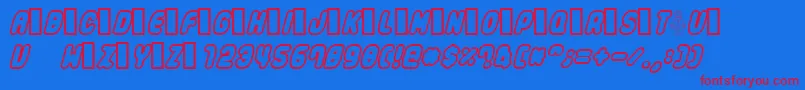 Legothick Font – Red Fonts on Blue Background