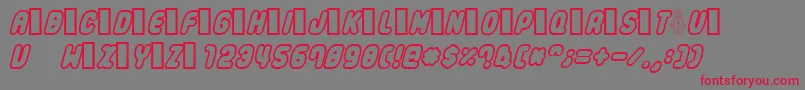 Legothick-Schriftart – Rote Schriften auf grauem Hintergrund