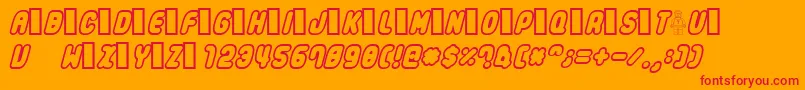 Legothick Font – Red Fonts on Orange Background