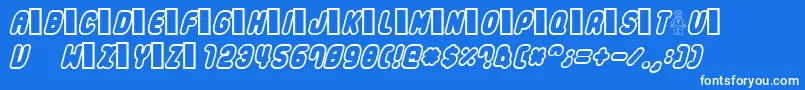 Legothick Font – White Fonts on Blue Background
