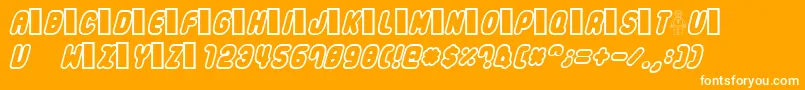 Legothick Font – White Fonts on Orange Background
