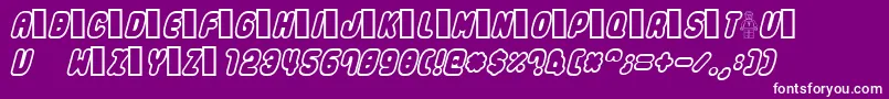 Legothick Font – White Fonts on Purple Background