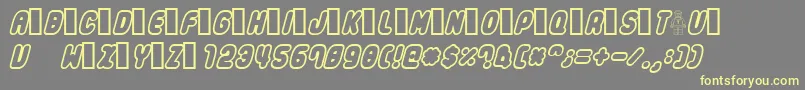 Legothick Font – Yellow Fonts on Gray Background