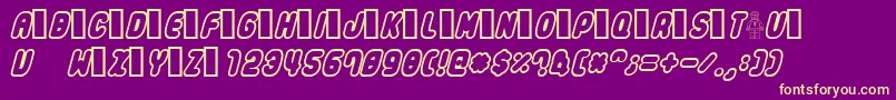Legothick Font – Yellow Fonts on Purple Background