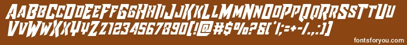 Raidercrusader Font – White Fonts on Brown Background