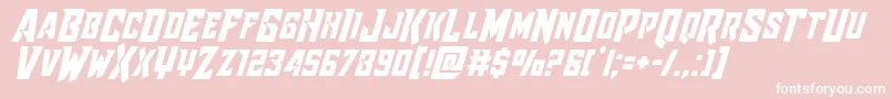 Raidercrusader Font – White Fonts on Pink Background