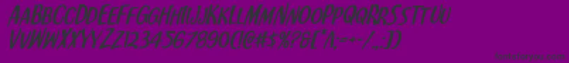 Kennebunkportexpandital Font – Black Fonts on Purple Background