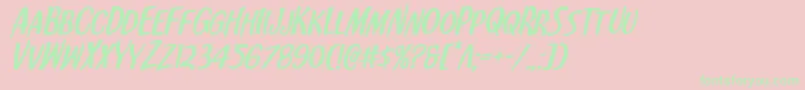 Kennebunkportexpandital Font – Green Fonts on Pink Background