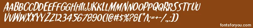 Kennebunkportexpandital Font – White Fonts on Brown Background