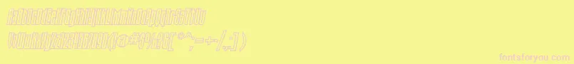 フォントTauerncttItalic – ピンクのフォント、黄色の背景