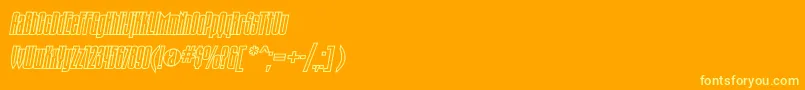 TauerncttItalic Font – Yellow Fonts on Orange Background