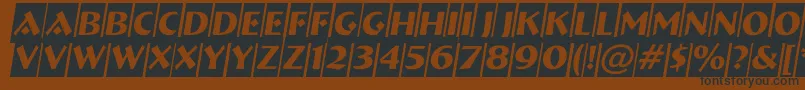 Шрифт ABremencmobl – чёрные шрифты на коричневом фоне