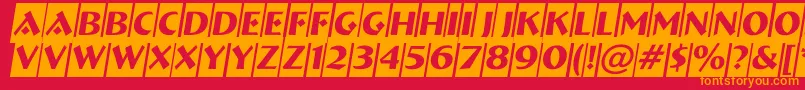 ABremencmobl Font – Orange Fonts on Red Background