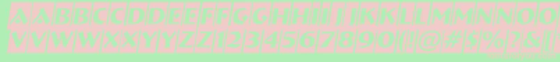 ABremencmobl Font – Pink Fonts on Green Background