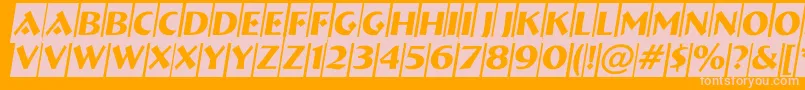 ABremencmobl Font – Pink Fonts on Orange Background