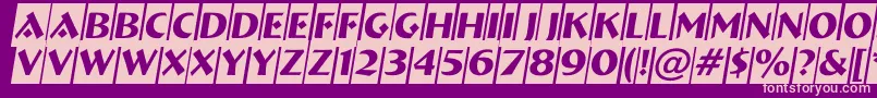 ABremencmobl Font – Pink Fonts on Purple Background