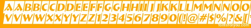 ABremencmobl Font – White Fonts on Orange Background