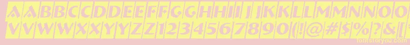 ABremencmobl Font – Yellow Fonts on Pink Background