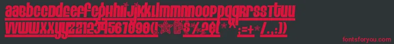 Eigh4 Font – Red Fonts on Black Background