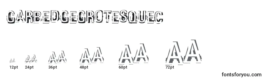 Garbedgegrotesquec Font Sizes