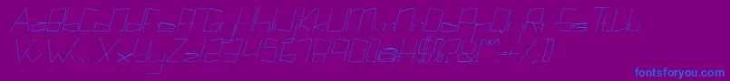 Kuppelcondenseitalickuppel Font – Blue Fonts on Purple Background