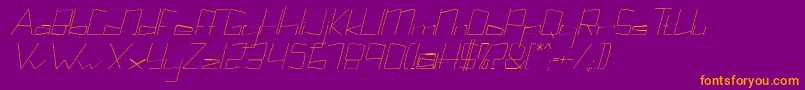 Kuppelcondenseitalickuppel Font – Orange Fonts on Purple Background