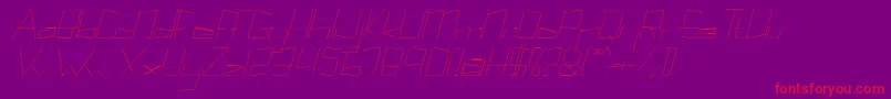 Kuppelcondenseitalickuppel Font – Red Fonts on Purple Background