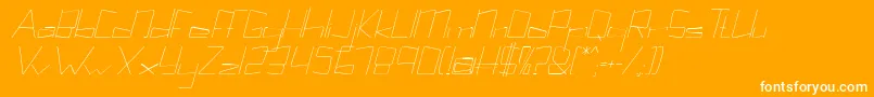 Kuppelcondenseitalickuppel Font – White Fonts on Orange Background