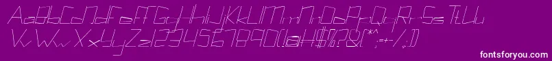 Kuppelcondenseitalickuppel Font – White Fonts on Purple Background