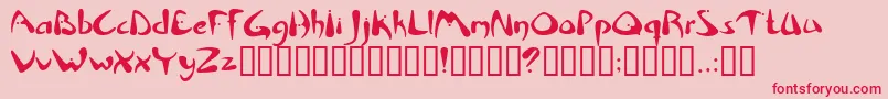 Rhino-Schriftart – Rote Schriften auf rosa Hintergrund