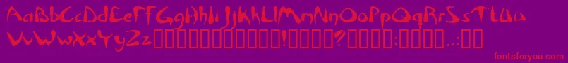 Rhino Font – Red Fonts on Purple Background