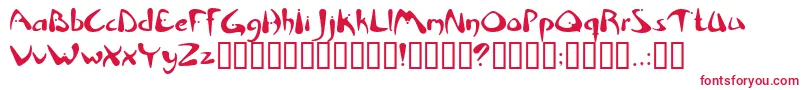 Rhino-Schriftart – Rote Schriften auf weißem Hintergrund