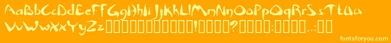 More about Rhino Font Rhino Font – Yellow Fonts on Orange Background