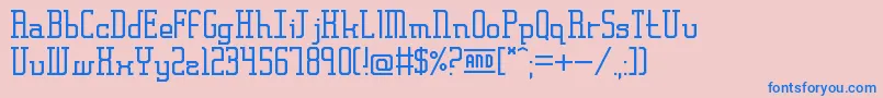 FrankfurtMesseSerif Font – Blue Fonts on Pink Background